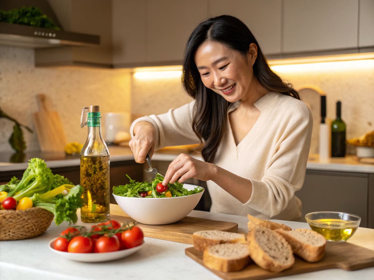노화 막는 지중해식 식단과 오일 고르기