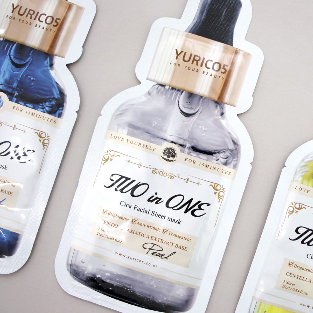 유리코스 투인원 시카 마스크팩 매일 피부에 8가지 맞춤 케어